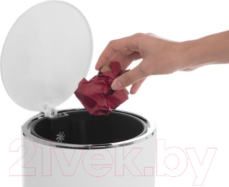 Изображение товара Мусорное ведро Primanova Lenox M-E66-01 (белый)