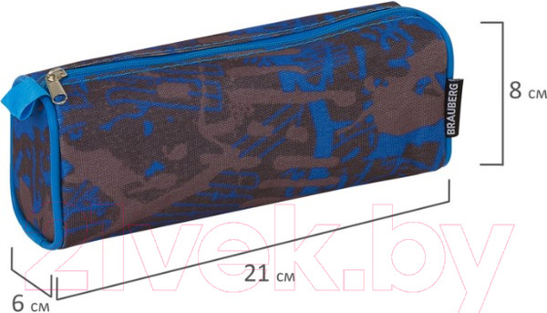 Изображение товара Косметичка Brauberg Элемент / 223905 (серый/голубой)