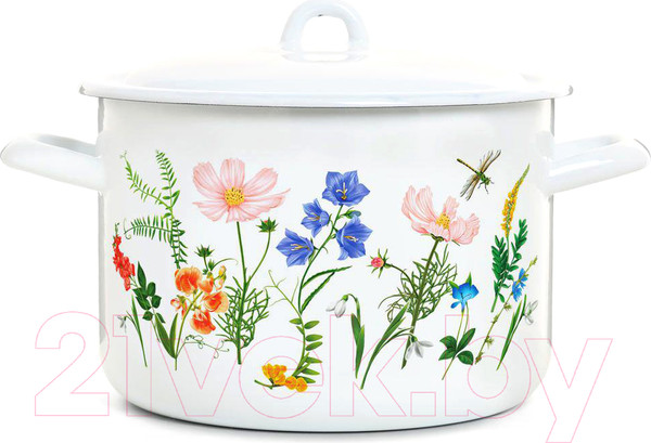 Изображение товара Кастрюля ЭСТЕТ Луговые цветы / ЭТ-72487