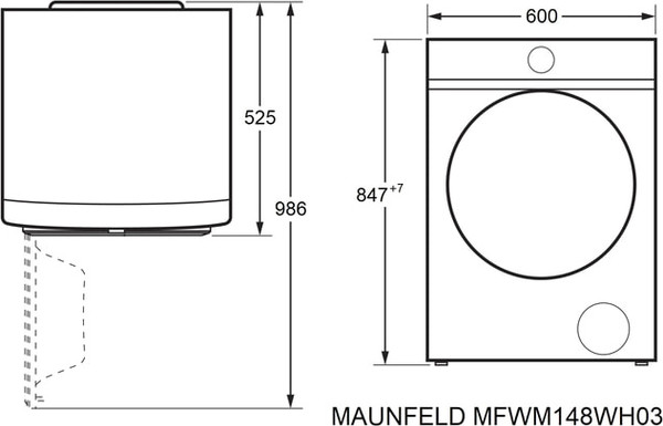 Изображение товара Стиральная машина Maunfeld MFWM148WH03