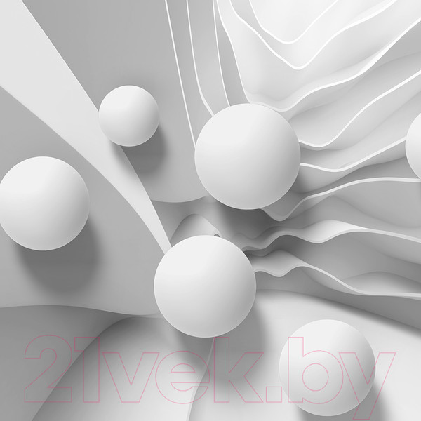 Изображение товара Фотообои листовые Vimala 3D Шары и волны (270x300)