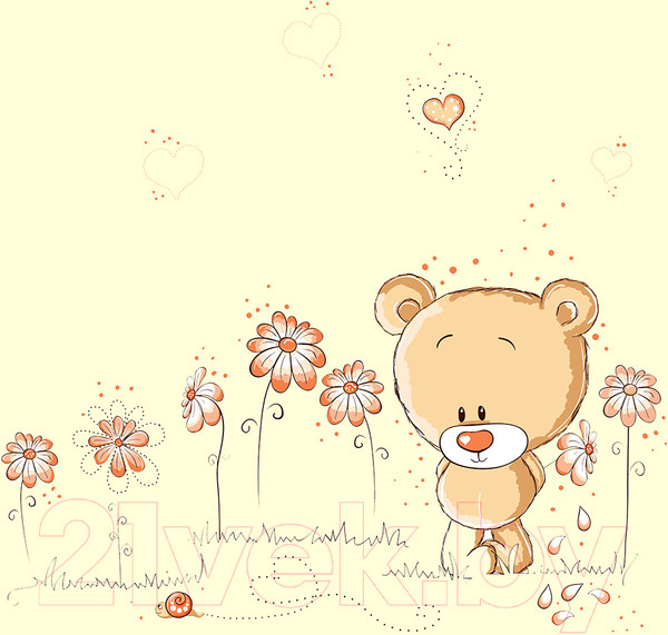 Изображение товара Фотообои листовые Vimala Медвежонок (270x300)