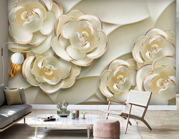 Изображение товара Фотообои листовые Vimala 3D Бутоны (270x400)