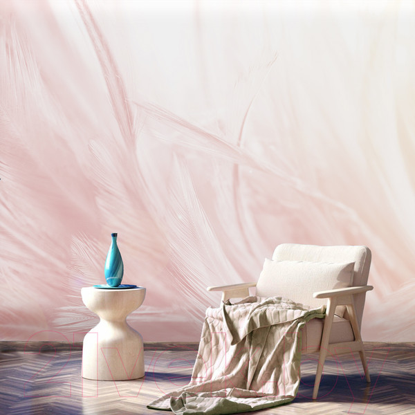 Изображение товара Фотообои листовые Vimala Розовые перья (270x400)