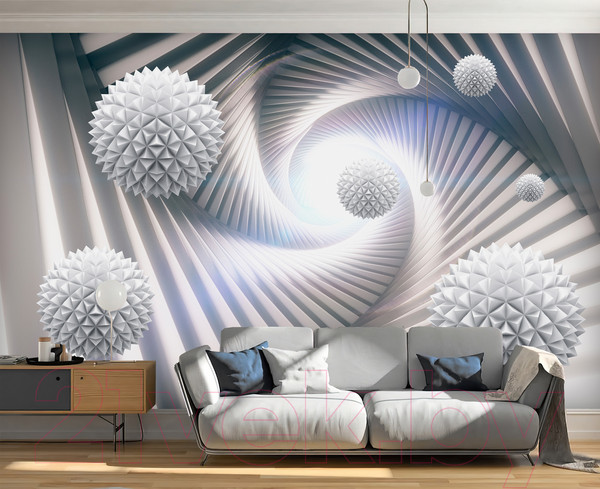 Изображение товара Фотообои листовые Vimala 3D Острые шары в спирали (270x400)
