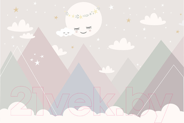 Изображение товара Фотообои листовые Vimala Пастельные горы (270x400)