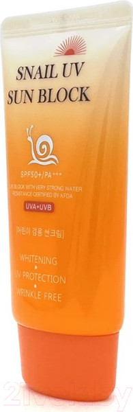 Изображение товара Крем солнцезащитный Jigott Snail Uv Sun Block Cream SPF50+ PA++ (70мл)
