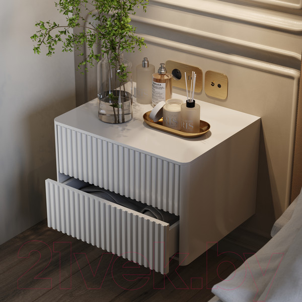 Изображение товара Прикроватная тумба Shtabe Gross 6002 (RAL 9003/RAL 9003)