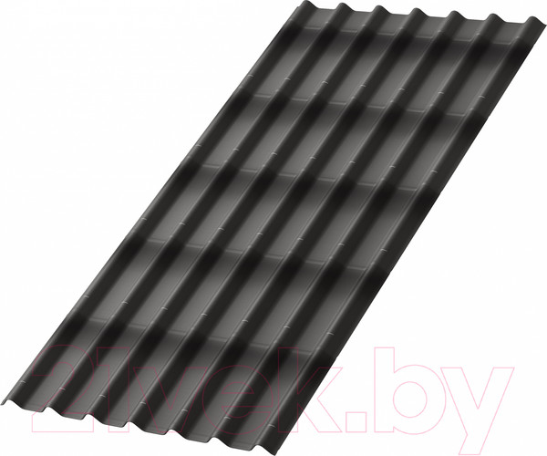 Изображение товара Лист кровельный Onduline P7EA8RU Черепица x5 SR-150 3D (1950x950, серый графит)