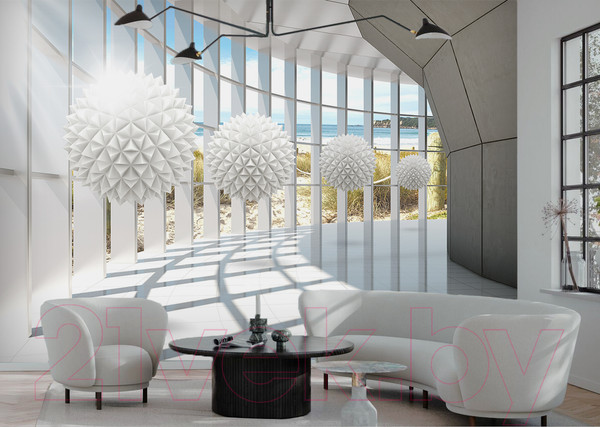 Изображение товара Фотообои листовые Vimala 3D Острые шары у окна (270x400)