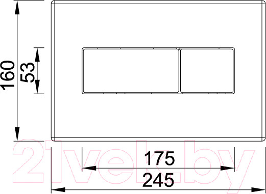 Изображение товара Кнопка для инсталляции Styron STY-800-2 (хром глянец)