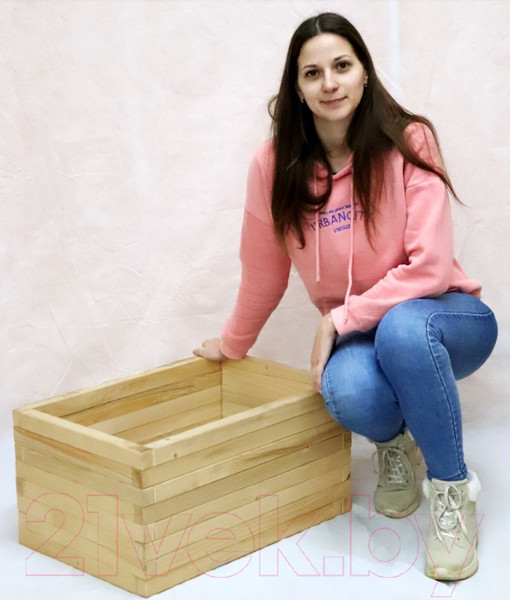 Изображение товара Грядка модульная КомфортПром Натуральная H35x45x55см