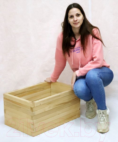 Изображение товара Грядка модульная КомфортПром Натуральная H35x45x65см