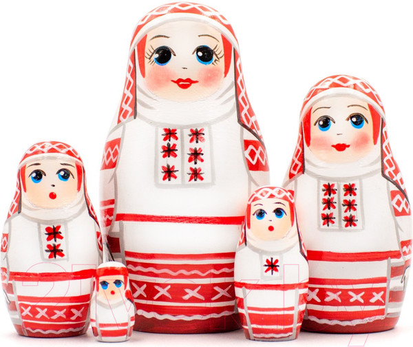 Изображение товара Матрешка сувенирная Брестская Фабрика Сувениров Народные костюмы Беларуси Малоритский строй 5201