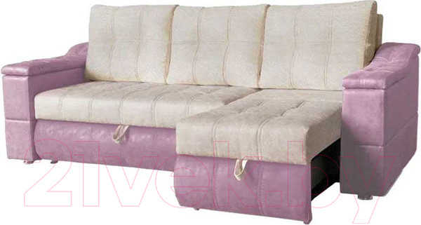 Изображение товара Диван Асмана Камертон-1 трансформер 1.3x0.65 левый (банни 06/бел глессе)