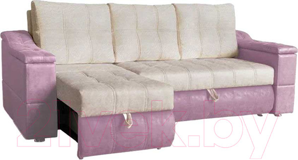 Изображение товара Диван Асмана Камертон-1 трансформер 1.3x0.65 правый (банни 06/бел глессе)