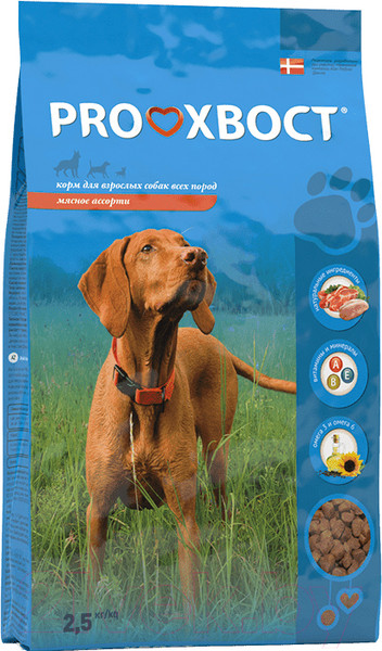 Изображение товара Сухой корм для собак ProХвост Мясное ассорти (2.5кг)