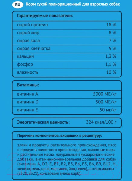 Изображение товара Сухой корм для собак ProХвост Мясное ассорти (13кг)
