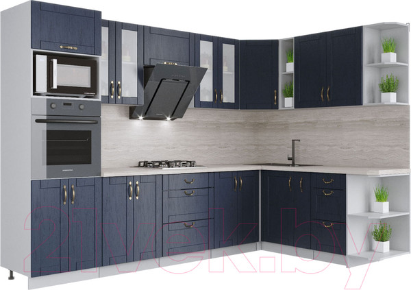 Изображение товара Кухонный гарнитур Интерлиния Мила Крафт 1.88x3.0 правая (дуб королевский)