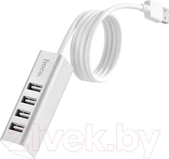 Изображение товара USB-хаб Hoco HB1 (серебристый)
