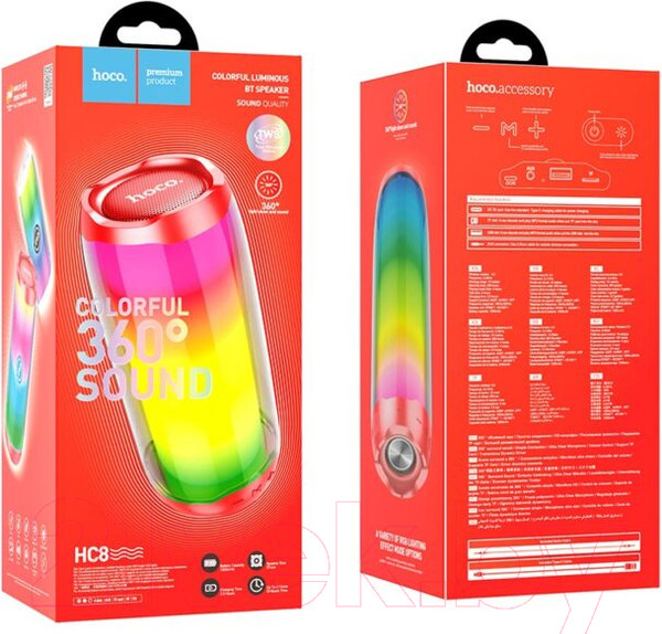 Изображение товара Портативная колонка Hoco HC8 (красный)