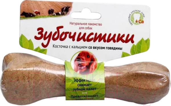 Изображение товара Лакомство для собак Деревенские лакомства Для средних пород со вкусом говядины (95г)