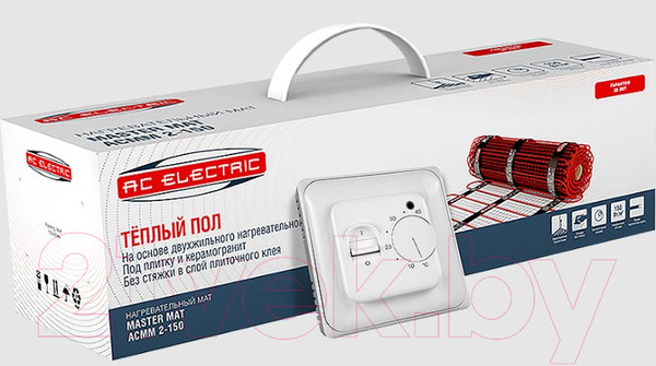 Изображение товара Теплый пол электрический AC Electric ACMM 2-150-6 (с терморегулятором)