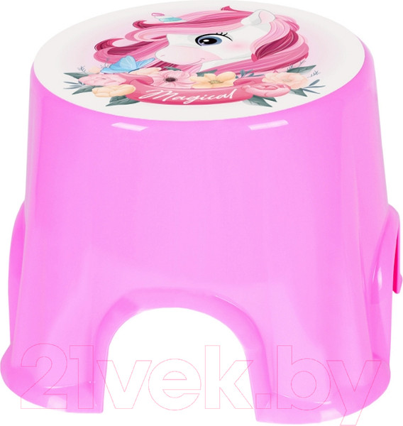 Изображение товара Табурет-подставка Эльфпласт Пенек пони / EP163 (розовый)