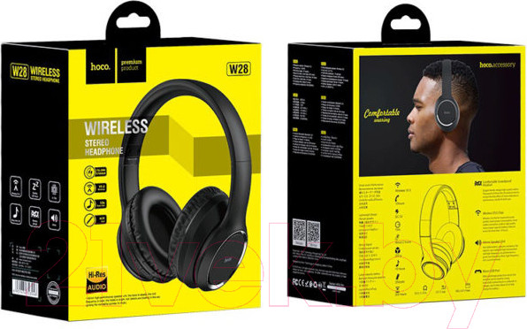 Изображение товара Беспроводные наушники Hoco W28 (черный)