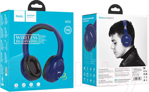 Изображение товара Беспроводные наушники Hoco W33 (синий)