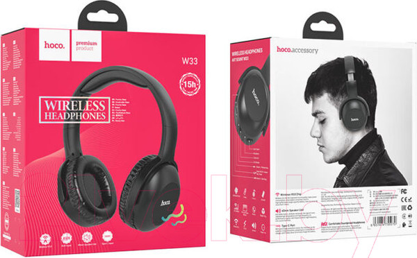 Изображение товара Беспроводные наушники Hoco W33 (черный)