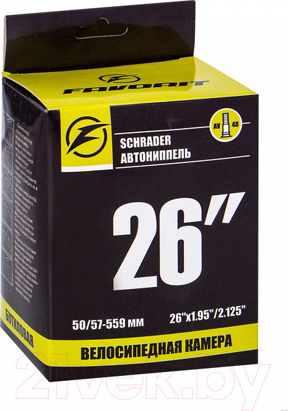 Изображение товара Камера для велосипеда FAVORIT 26x1.95/2.125 AV-48 / FT-26AV