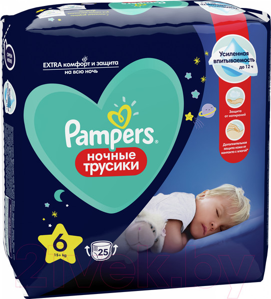 Изображение товара Подгузники-трусики детские Pampers Pants 6 Extra Large (25шт)