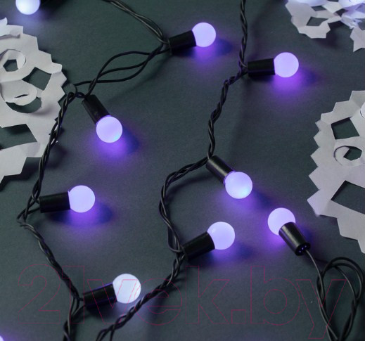 Изображение товара Светодиодная гирлянда Luazon Шарики 1080045 (10м, белый/синий)