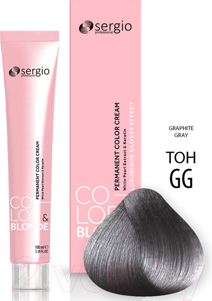 Изображение товара Крем-краска для волос Sergio Professional Color&Blonde Pastel&Metallic (графит)