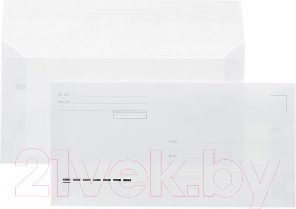Изображение товара Набор конвертов почтовых Ряжская печатная фабрика Е65 Куда-Кому / ш/к-70406 (1000шт)
