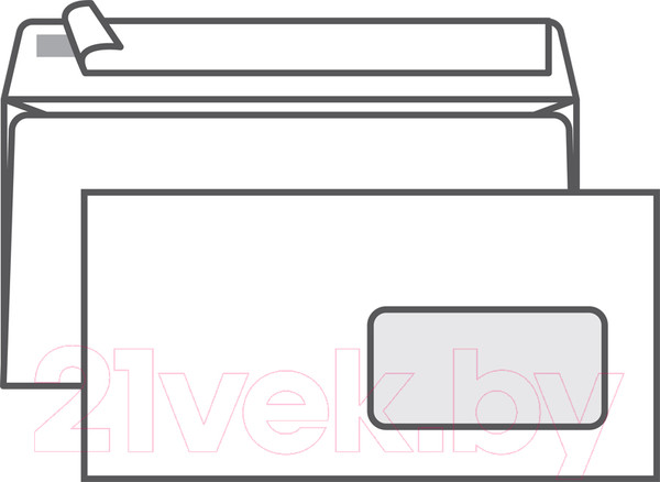 Изображение товара Набор конвертов почтовых Ряжская печатная фабрика Е65 / ш/к-70598 (1000шт)