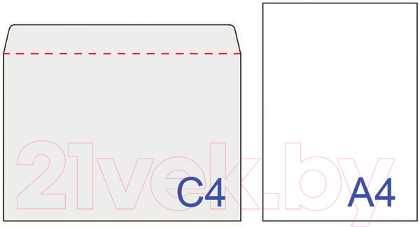 Изображение товара Набор конвертов почтовых Ряжская печатная фабрика С4 / ш/к-7037 (500шт)