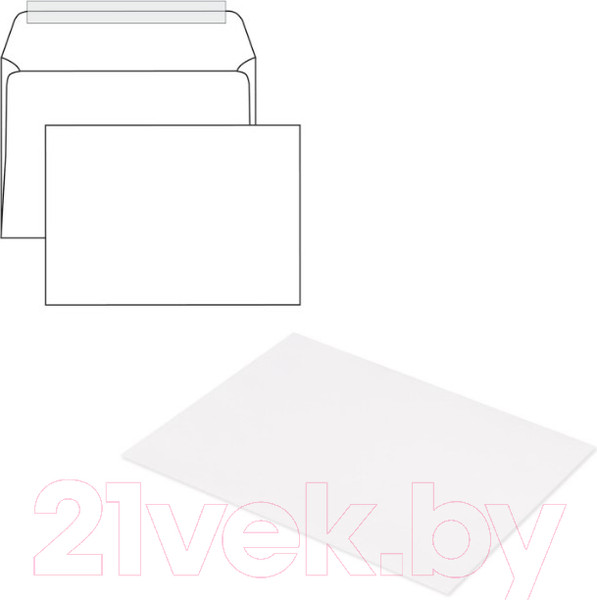 Изображение товара Набор конвертов почтовых Ряжская печатная фабрика С5 / ш/к-70826 (1000шт)