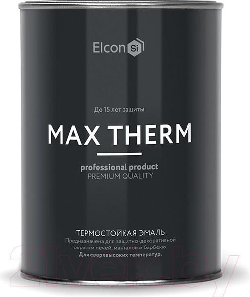 Изображение товара Эмаль Elcon Термостойкая до 700C (800г, темный шоколад)