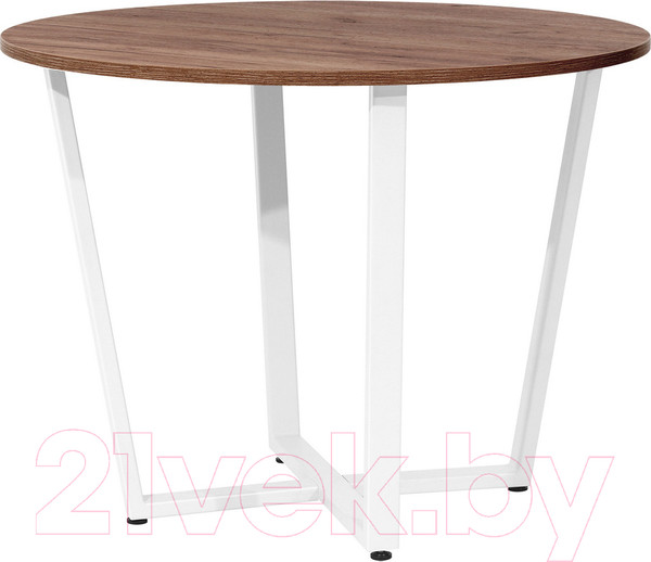 Изображение товара Обеденный стол Millwood Лофт Орлеан Л18 D100 (дуб табачный Craft/металл белый)