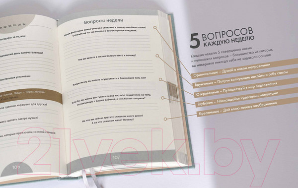 Изображение товара Мотивационный ежедневник Альпина 6 минут. Ежедневник, который изменит вашу жизнь. Деним (Спенст Д.)