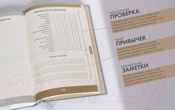 Изображение товара Мотивационный ежедневник Альпина 6 минут. Ежедневник, который изменит вашу жизнь. Деним (Спенст Д.)