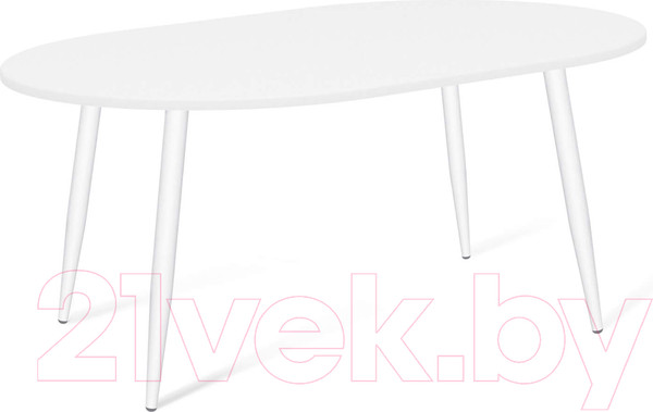 Изображение товара Обеденный стол Sheffilton SHT-TU14/120-80 МДФ (белый муар/белая шагрень)