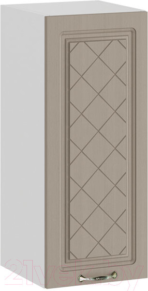 Изображение товара Шкаф навесной для кухни ТриЯ Бьянка 1В3 (белый/дуб кофе)