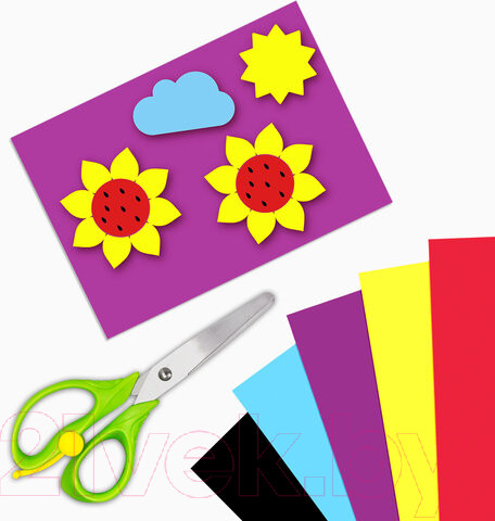 Изображение товара Набор цветного картона Brauberg Самолет / 113556 (12л, 12цв)