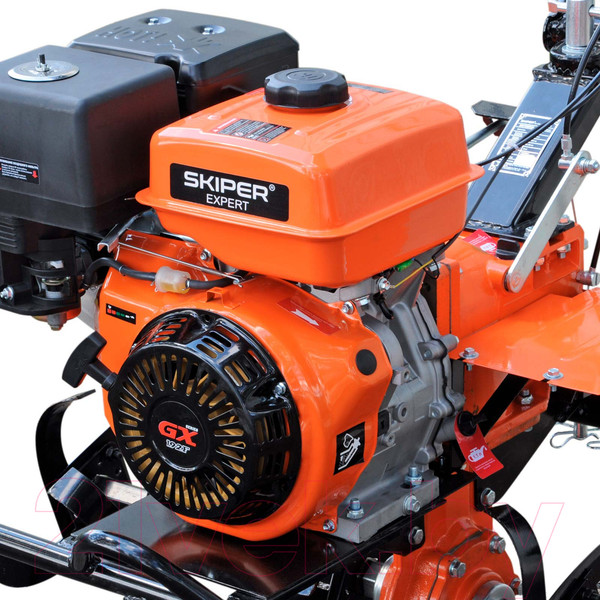 Изображение товара Мотоблок бензиновый Skiper SP-1800SE Expert (18 л.с., с ВОМ, без колес)