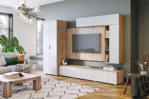 Изображение товара Тумба MLK Сканди 2420 (дуб бунратти/белый)