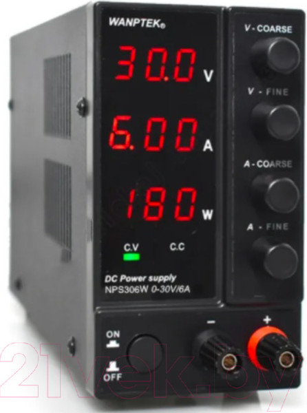 Изображение товара Лабораторный блок питания Wanptek NPS605W для подключения и тестирования устройств