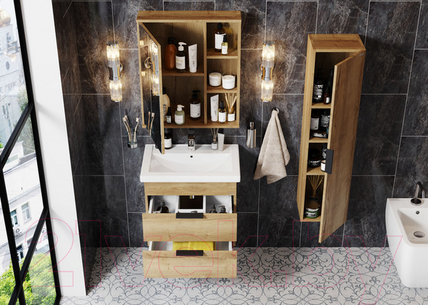 Изображение товара Шкаф с зеркалом для ванной Onika Легран 50.00У (205022)